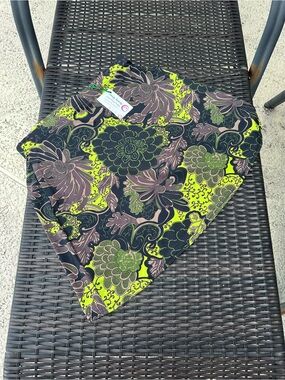 Women's Floral Mini Skirt in Neon Yellow & Black